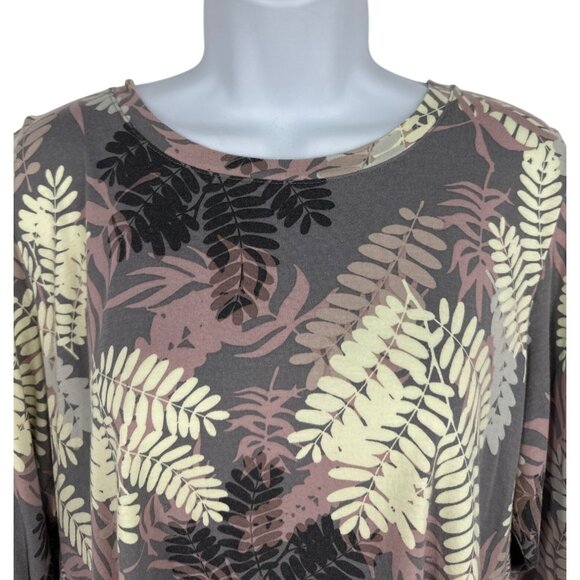 Logo by Lori Goldstein Long Sleeve Womens Tunic With Sheer Layer Hem Size 1X - Picture 2 of 11